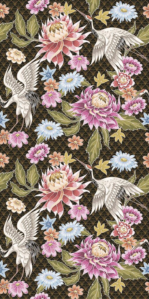Colección Grullas, diseño DECOTILES en porcelánico de 60x120 cm